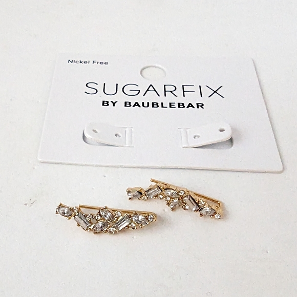 Sugarfix by Baublebar Crystal Cluster Ear Crawlers Gold - Picture 4 of 7